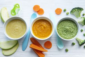 Baby Food Assortment of Fruit and Vegetable Puree