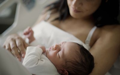sleeping newborn baby