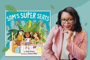 作者Keah Brown的照片以及《Sam’s Super Seats》的封面