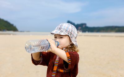 boy drinking