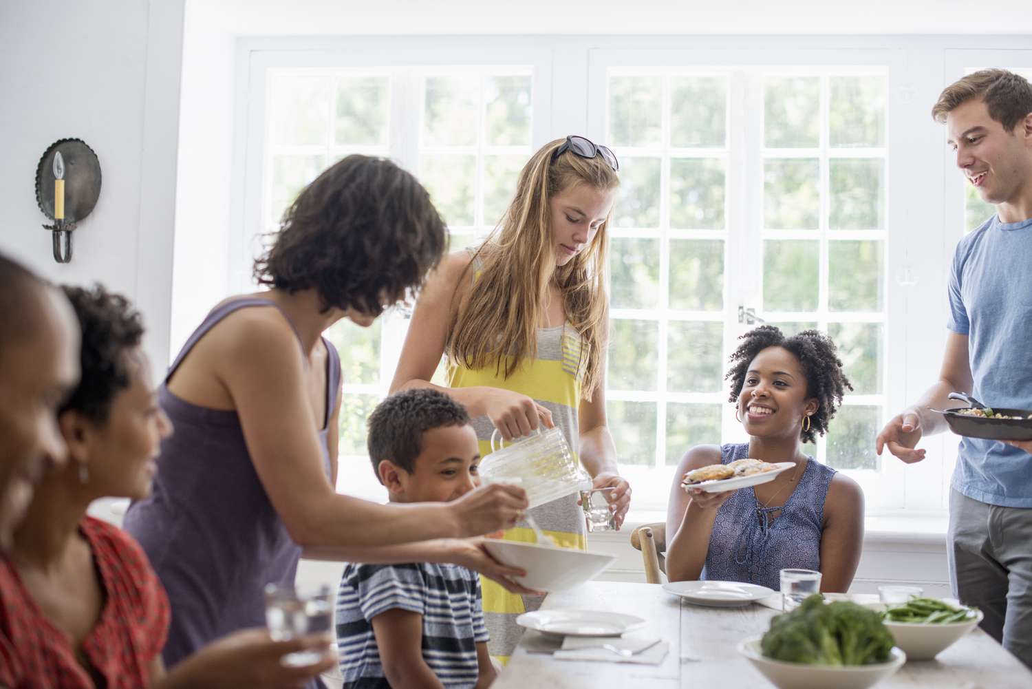 parents eating together at gathering