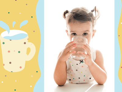 Young girl drinking water
