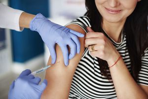 Person getting vaccinated