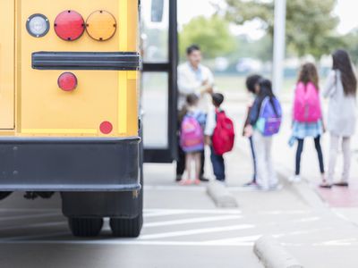 kids and school bus