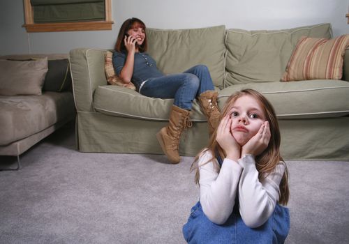 Babysitter neglecting child