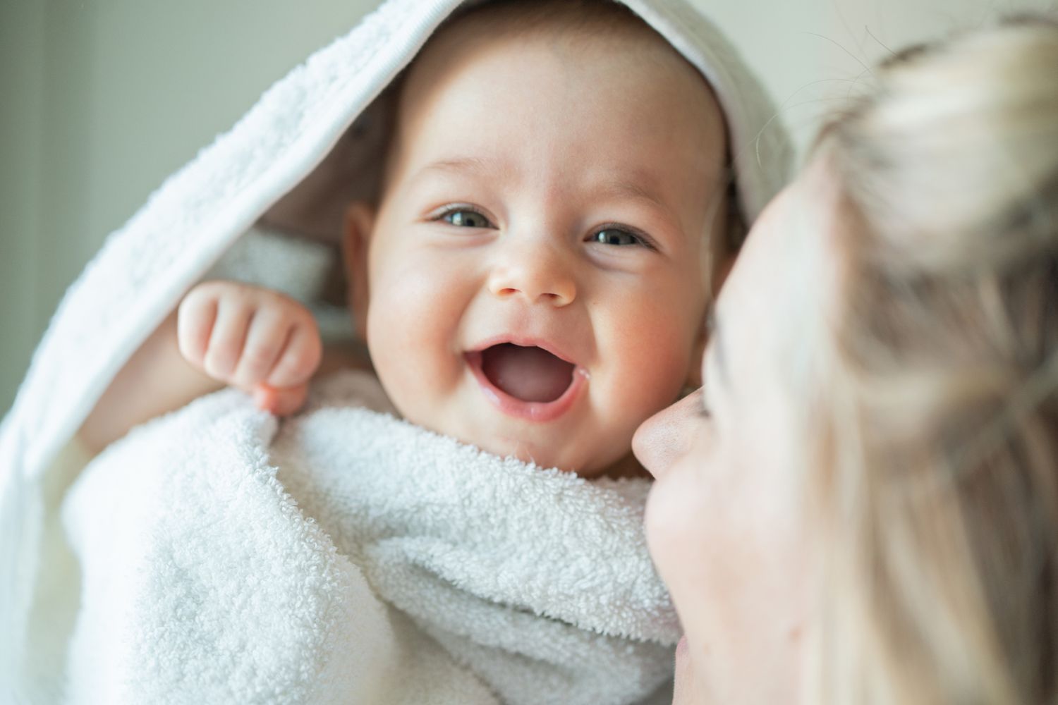Baby wrapped in a towel