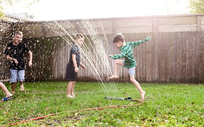 Kids playing in water