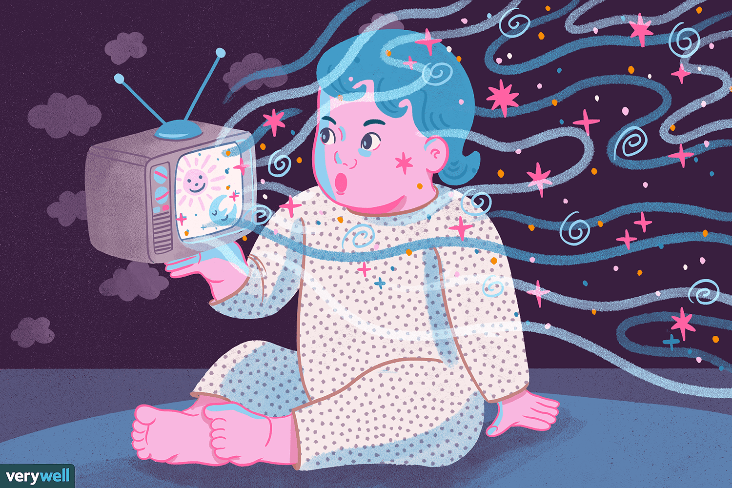 Baby television illustration
