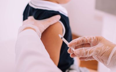 child getting a vaccine