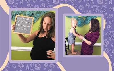 Alex Vance with her daughter during pregnancy