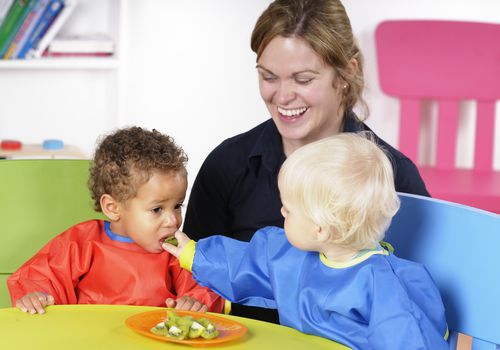 Nanny with two children