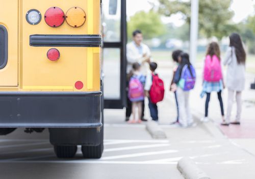 kids and school bus