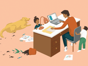 Juggling working from home with kids