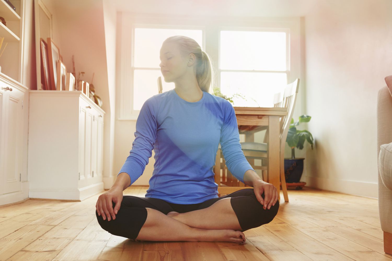 Woman meditating