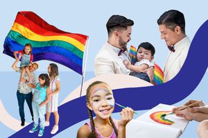 Families celebrating pride
