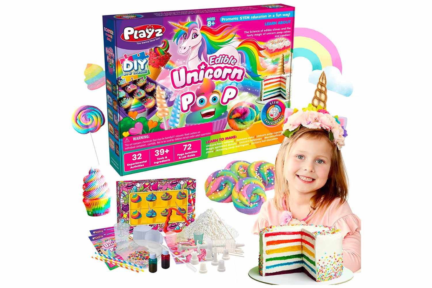 Playz Edible Unicorn Poop STEM Kit
