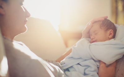 Mother with her newborn child