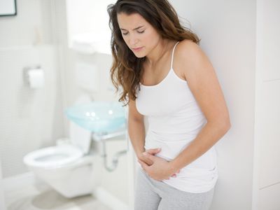 Woman with cramps