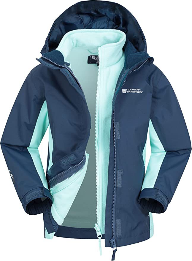 Mountain Warehouse Lightning 3 in 1 Kids Waterproof Rain Jacket