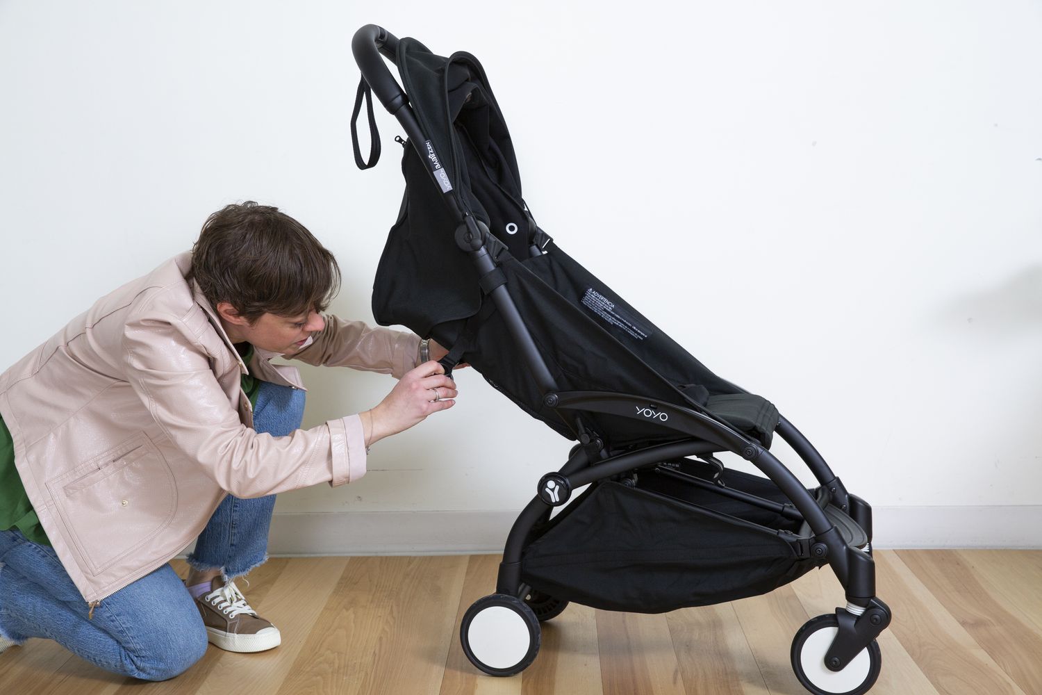 Person testing Babyzen YOYO2 Stroller Frame