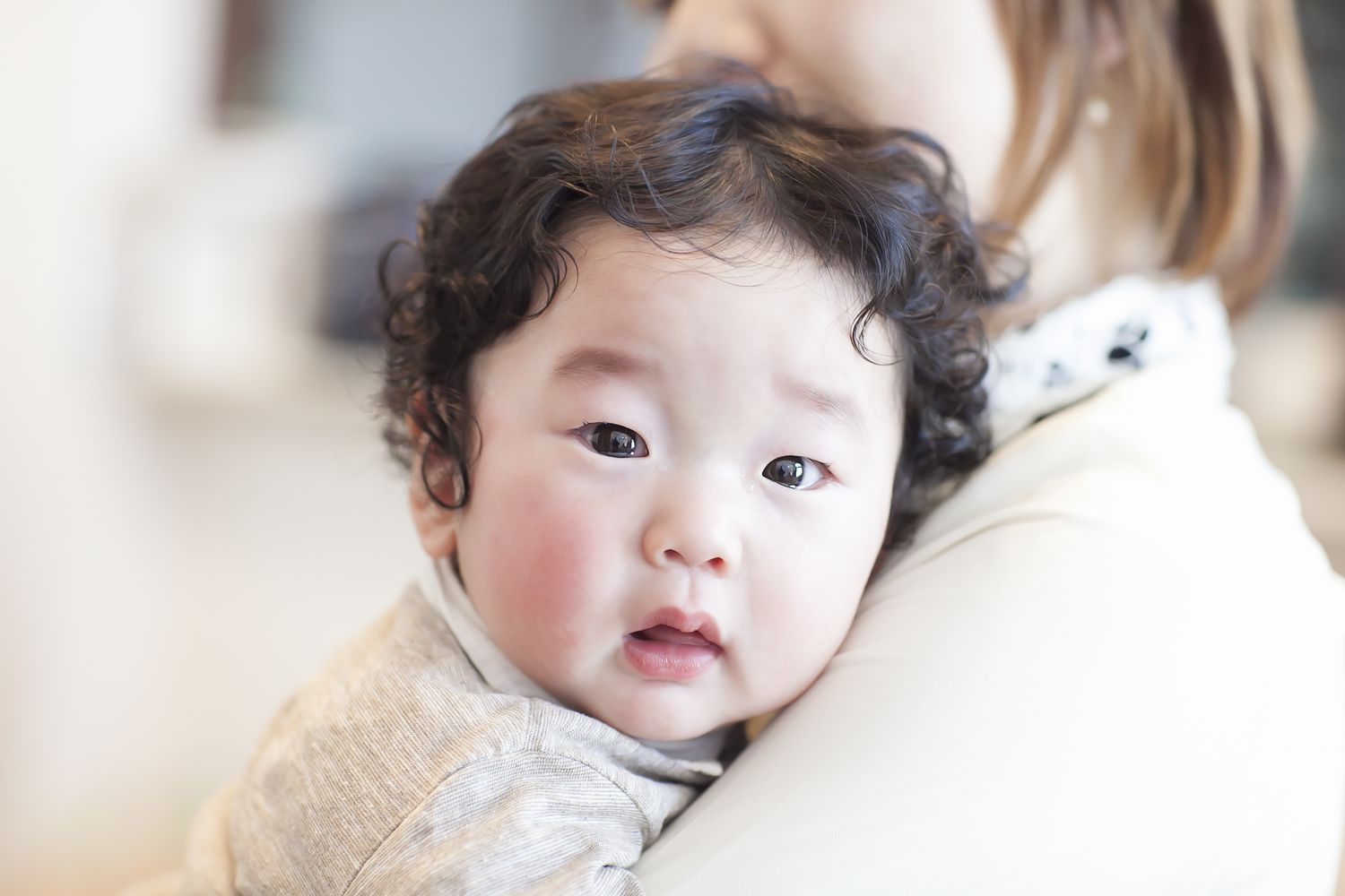 Mother holding a baby