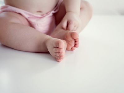 Baby in underwear