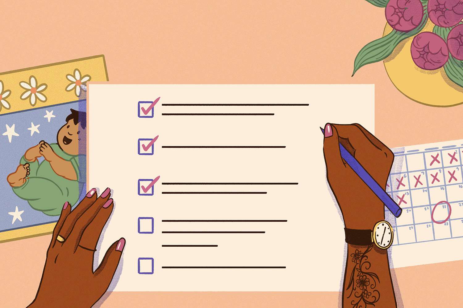 What First Time Parents Need to Know About a Birth Plan - Illustration by Alison Czinkota