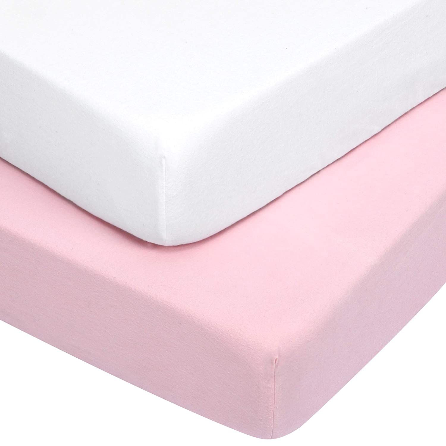 TILLYOU Cotton Flannel Crib Sheets