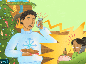 Distressed man on the phone