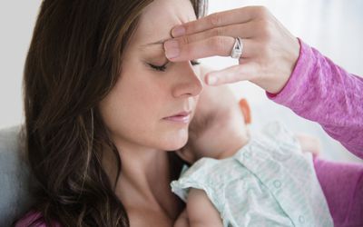 Mother with a headache