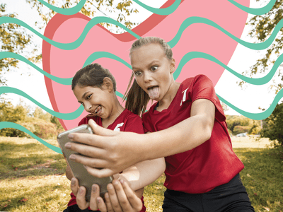 Two girls taking a selfie