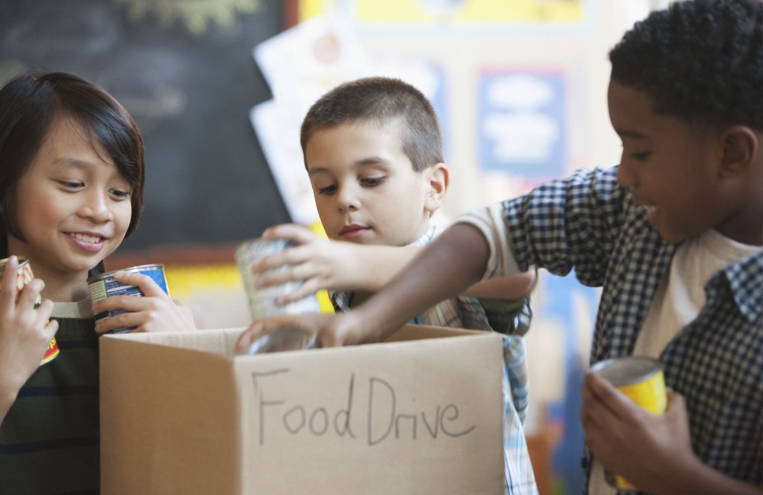 volunteer ideas for kids - food drive
