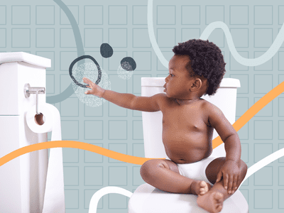 Baby on toilet