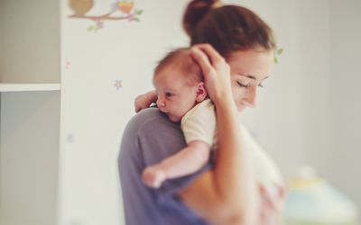 Mother with newborn