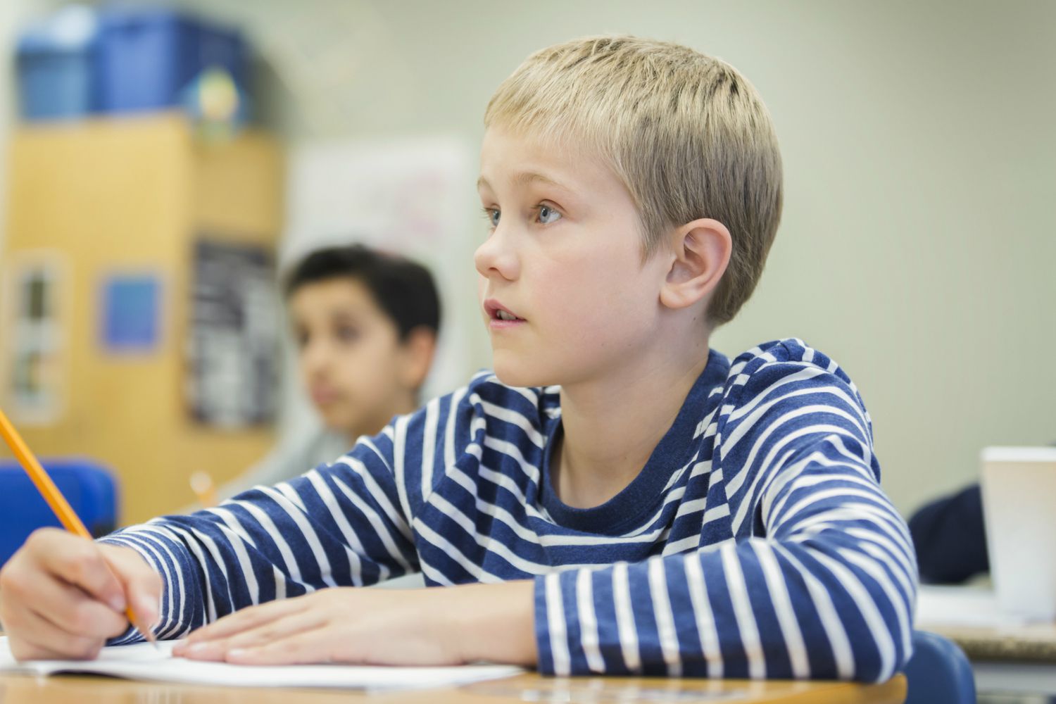 Boy in school