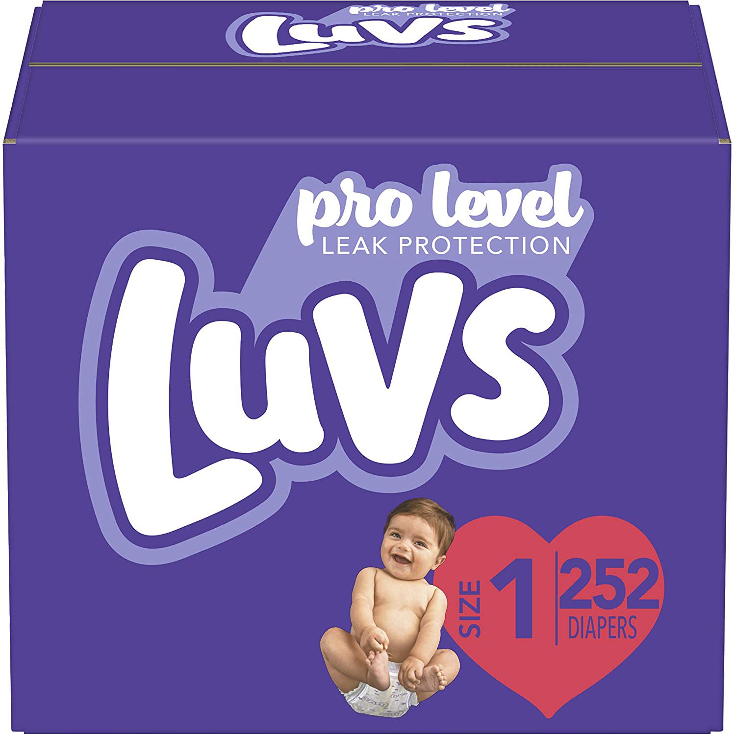 Luvs Pro级泄漏保护尿布尺寸1 - 252尿布
