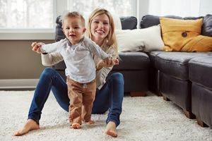 Toddler learning to walk