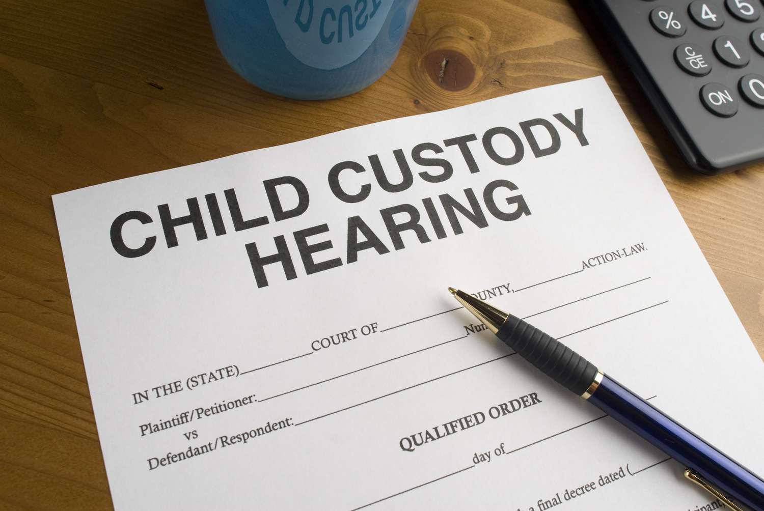Child custody hearing paperwork