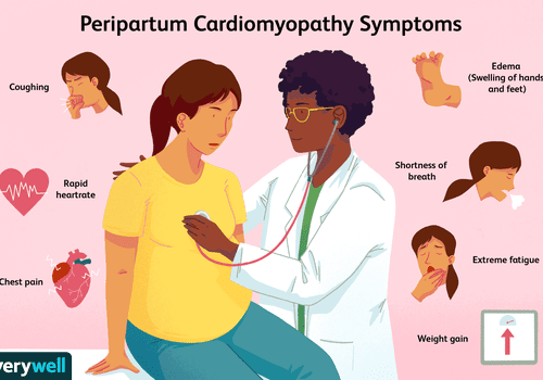 Illustration of pregnant woman at the doctors
