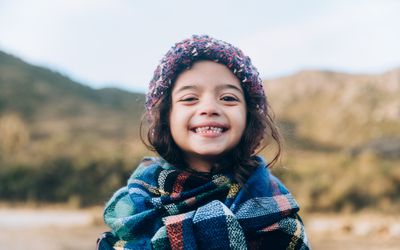 Child in winter clothes