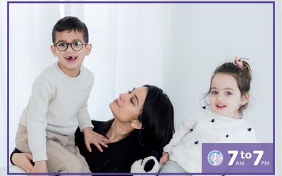 Neha Ruch with her two kids