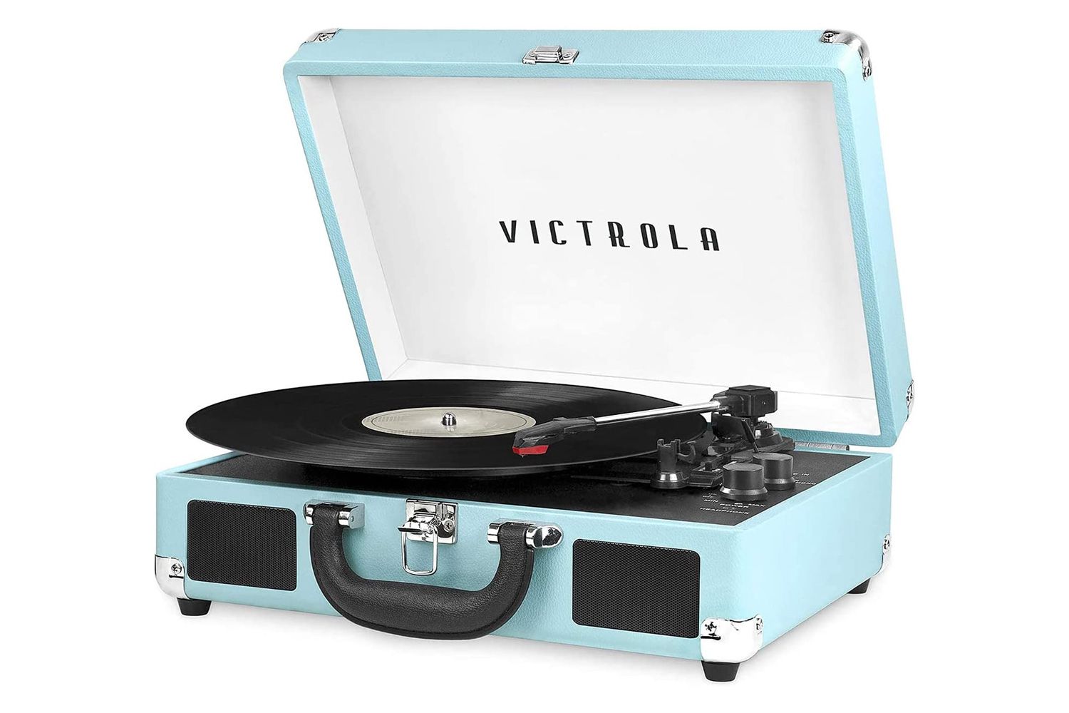 Victrola Vintage 3-Speed Bluetooth Portable Suitcase recording Player with Built-in Speakers