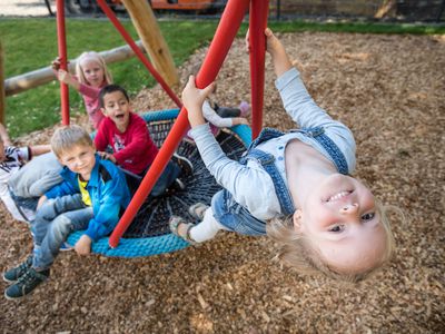 children playing outside