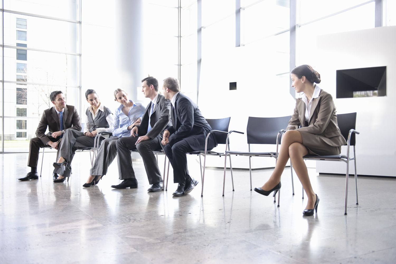 Group of co-workers with one being ostracized