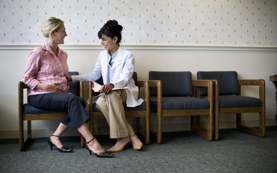 An expecting mom interviewing a potential OB/GYN
