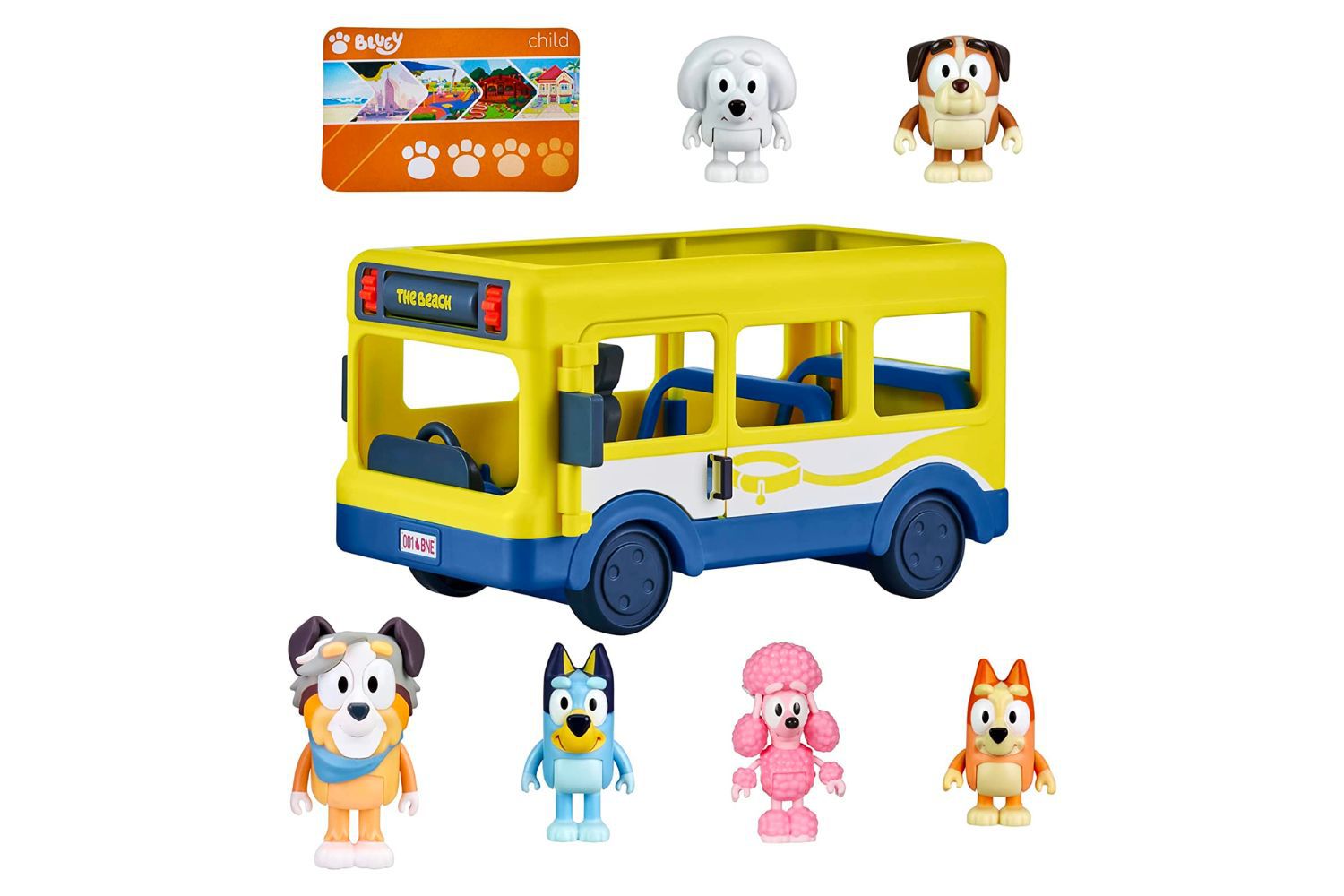 Bluey Bus + Mates, 2.5-3 inch Figures